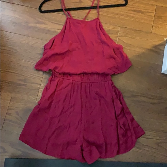 Burgundy romper - Picture 2 of 2